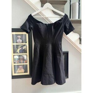 Guess Vintage Black Sweetheart Neckline Skater Dress sz 2